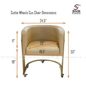 Cuttie Wheels Customer Chair dimensions