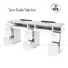Taylor White Double Table W/Pipe