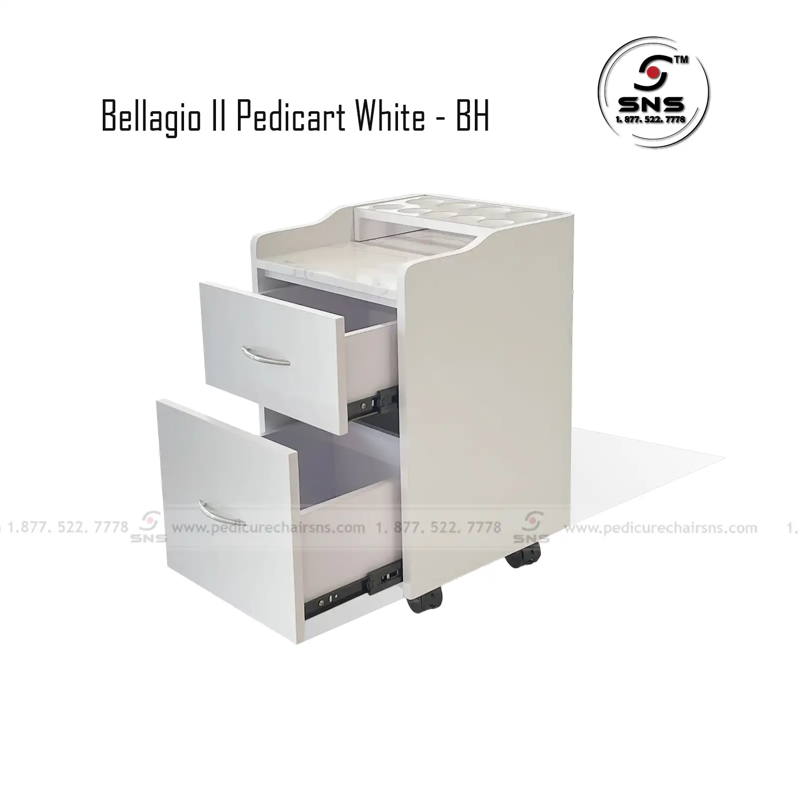 WHITE & SILVER 3D front panel High end with LED. MARBLE front create luxury look. Multiple drawers for storage. White Design marble top. Dimensions: L:70” x W:22″ x H:43″