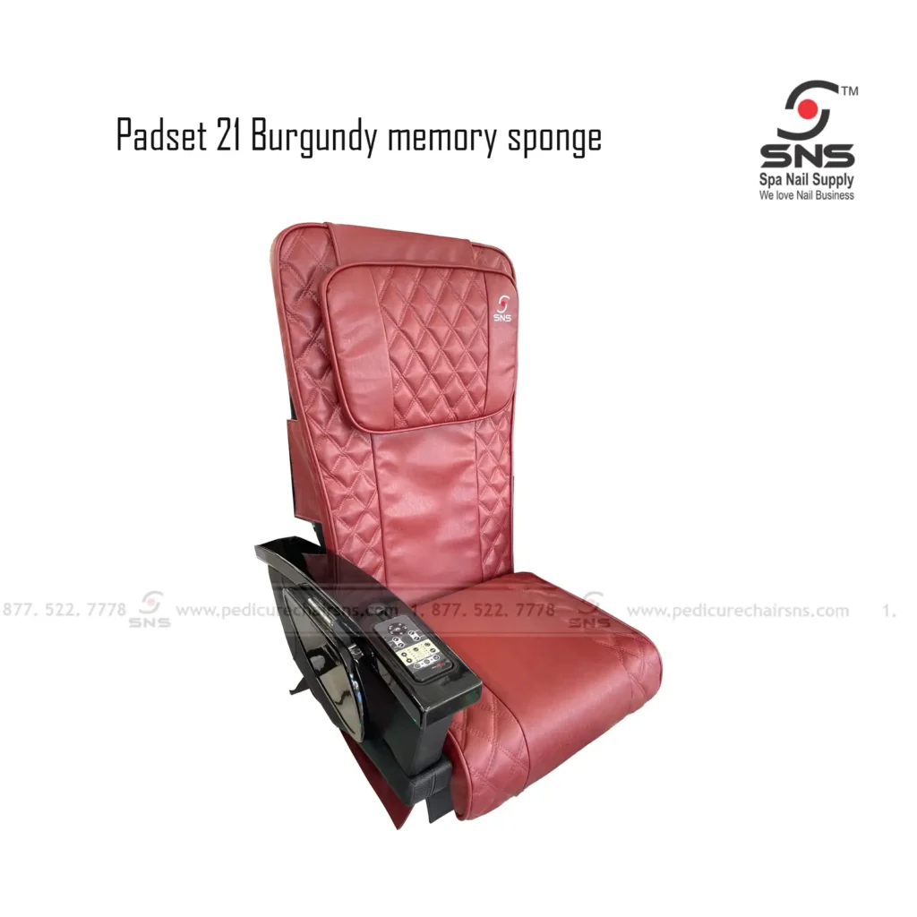 pedicure-chairs-Padset-21-Burgundy-memory-sponge