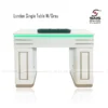 London Single Table - White Gray