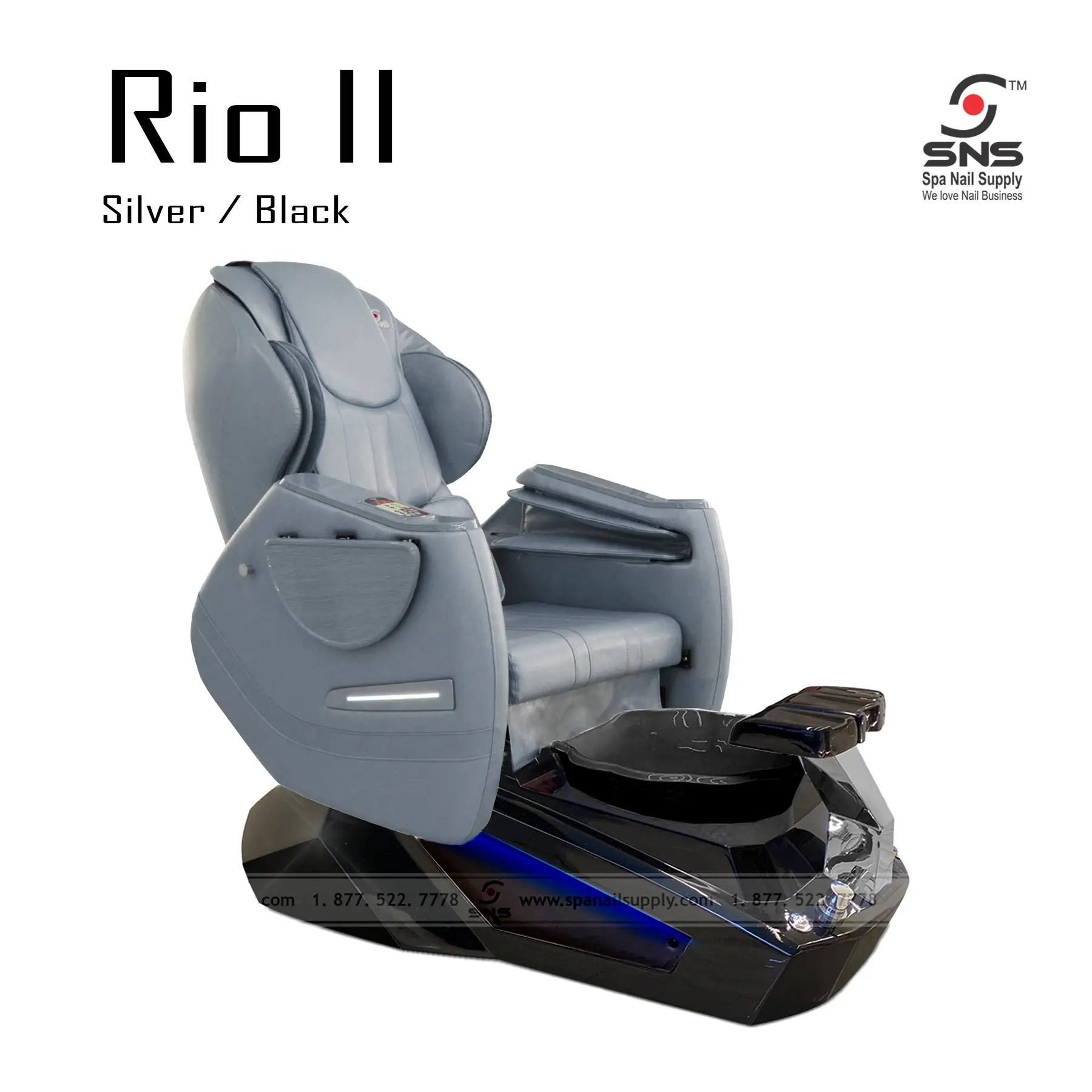 pedicure-chair-rio-II-silver-black