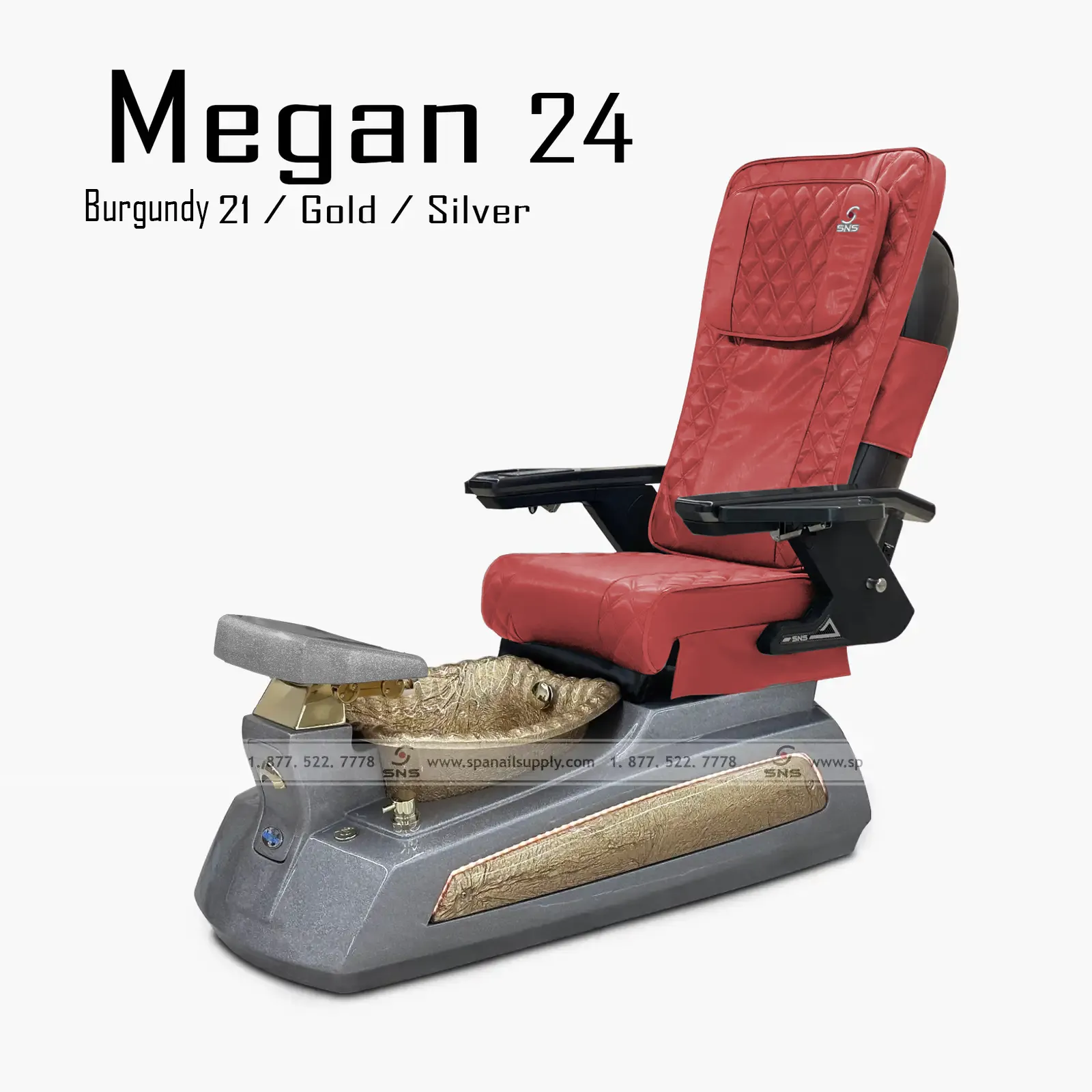 Megan 24 pedicure chair Silver - Image 2